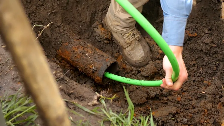 Old cast iron drain pipe with corrosion and scaling for Drain Cleaning & Unclogging in Lakewood, CA