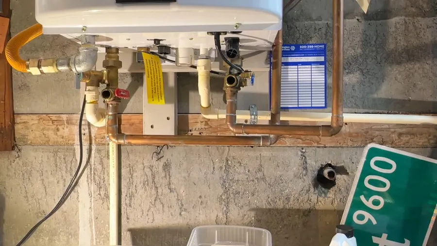 Tankless water heater internal gas and water connections for Tankless Water Heater Services in Lakewood, CA