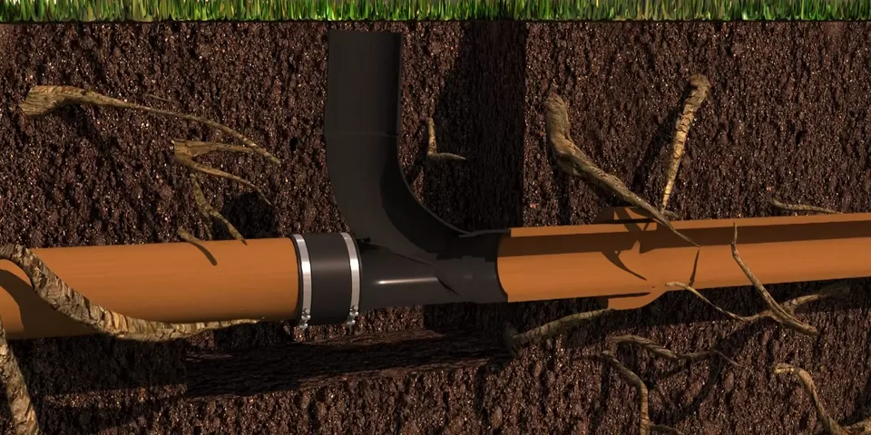 Underground trenchless pipe lining illustration with lateral pipe for Hydro Jetting in Lakewood, CA